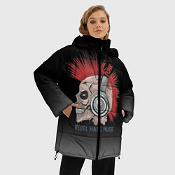 Куртка зимняя женская Rebel hard music, цвет: 3D-черный — фото 2