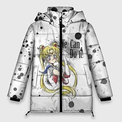 Куртка зимняя женская Sailor Moon We can do it!, цвет: 3D-черный
