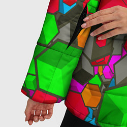Куртка зимняя женская Кубики, цвет: 3D-черный — фото 2