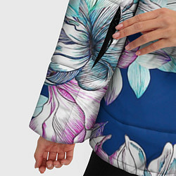 Куртка зимняя женская Нежные цветы, цвет: 3D-светло-серый — фото 2