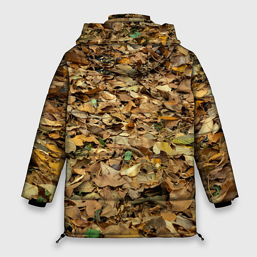 Женская зимняя куртка Листья / 3D-Черный – фото 2