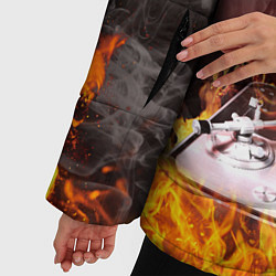 Куртка зимняя женская Вечеринка у скелетов, цвет: 3D-черный — фото 2