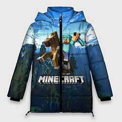 Куртка зимняя женская Minecraft Майнкрафт, цвет: 3D-черный