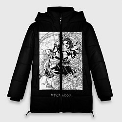 Куртка зимняя женская Клинок, рассекающий демонов, цвет: 3D-черный