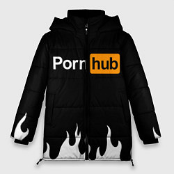 Куртка зимняя женская PORNHUB, цвет: 3D-светло-серый