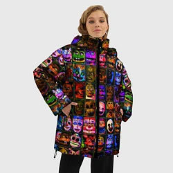 Куртка зимняя женская Five Nights At Freddy's, цвет: 3D-красный — фото 2