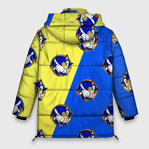 Женская зимняя куртка Sonic - Соник / 3D-Черный – фото 2