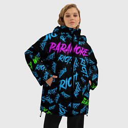 Куртка зимняя женская Paramore RIOT!, цвет: 3D-черный — фото 2