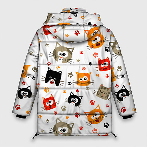 Женская зимняя куртка Котики с лапками / 3D-Черный – фото 2