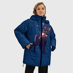 Куртка зимняя женская КИСА С ТЕЛЕФОНОМ, цвет: 3D-черный — фото 2