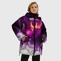 Куртка зимняя женская КОСМОС КИСЫ, цвет: 3D-черный — фото 2