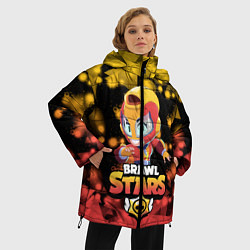 Куртка зимняя женская Brawl stars leon max, цвет: 3D-черный — фото 2