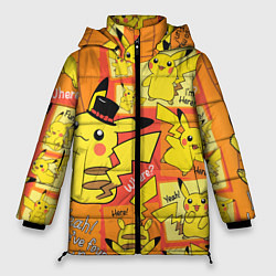 Куртка зимняя женская Pikachu, цвет: 3D-черный