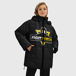 Куртка зимняя женская COVID-19, цвет: 3D-черный — фото 2