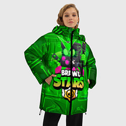 Куртка зимняя женская Brawl Stars Virus 8-Bit, цвет: 3D-черный — фото 2