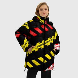 Куртка зимняя женская 2019-nCoV Коронавирус, цвет: 3D-черный — фото 2