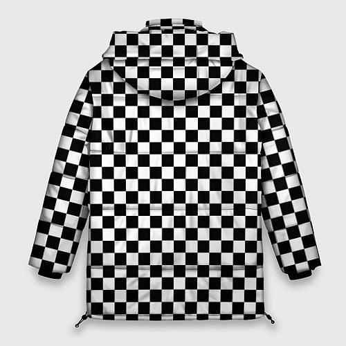 Женская зимняя куртка Шахматка мелкая / 3D-Черный – фото 2