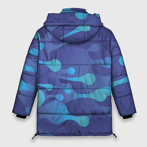 Женская зимняя куртка Абстрактные краски / 3D-Черный – фото 2