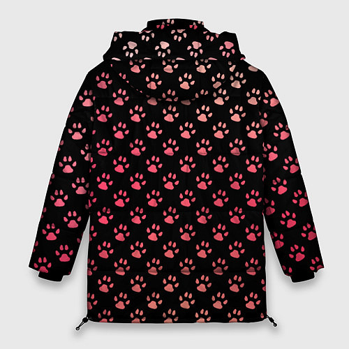 Женская зимняя куртка Лапки / 3D-Черный – фото 2