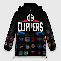 Куртка зимняя женская Los Angeles Clippers 2, цвет: 3D-светло-серый