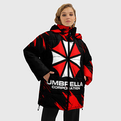 Куртка зимняя женская Umbrella Corporation, цвет: 3D-красный — фото 2