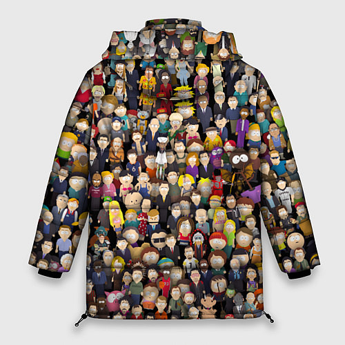 Женская зимняя куртка Персонажи South Park / 3D-Черный – фото 2