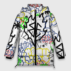 Куртка зимняя женская BILLIE EILISH GRAFFITI, цвет: 3D-черный