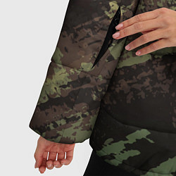 Куртка зимняя женская КАМУФЛЯЖ BROWN, цвет: 3D-черный — фото 2