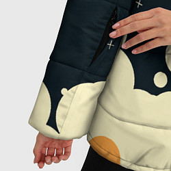 Куртка зимняя женская Ракета дым космос, цвет: 3D-черный — фото 2