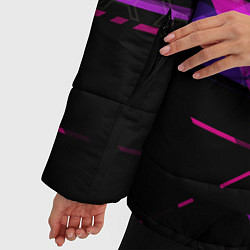Куртка зимняя женская Техно абстракция, цвет: 3D-черный — фото 2