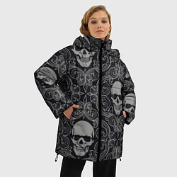 Куртка зимняя женская Весёлый Роджер, цвет: 3D-черный — фото 2