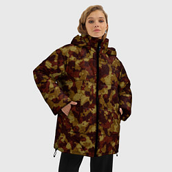 Куртка зимняя женская Мелкий камуфляжный узор, цвет: 3D-черный — фото 2