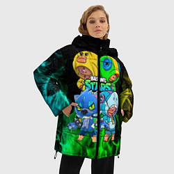 Куртка зимняя женская Brawl Stars Leon Quattro, цвет: 3D-светло-серый — фото 2