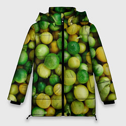 Куртка зимняя женская Цытрусы, цвет: 3D-черный
