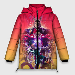 Куртка зимняя женская МОЯ ГЕРОЙСКАЯ АКАДЕМИЯ, цвет: 3D-светло-серый