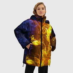 Куртка зимняя женская Огненный цветок, цвет: 3D-черный — фото 2