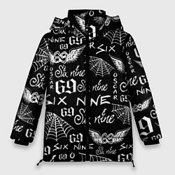 Куртка зимняя женская 6IX9INE ТАТУИРОВКИ, цвет: 3D-черный