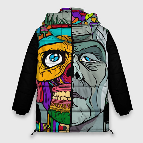 Женская зимняя куртка Франкенштейн / 3D-Черный – фото 2