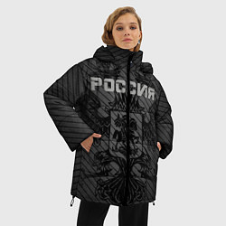 Куртка зимняя женская Россия карбон, цвет: 3D-черный — фото 2