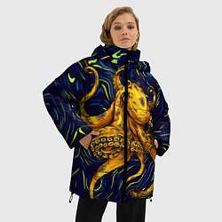 Куртка зимняя женская Через тернии к звёздам, цвет: 3D-красный — фото 2