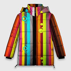Куртка зимняя женская РАДУЖНАЯ ГЕОМЕТРИЯ, цвет: 3D-светло-серый