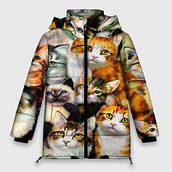 Куртка зимняя женская КОТЫ, цвет: 3D-светло-серый