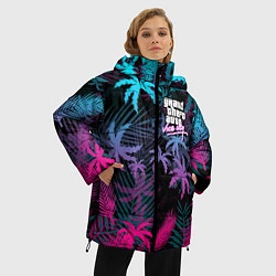 Куртка зимняя женская GTA VICE CITY, цвет: 3D-светло-серый — фото 2