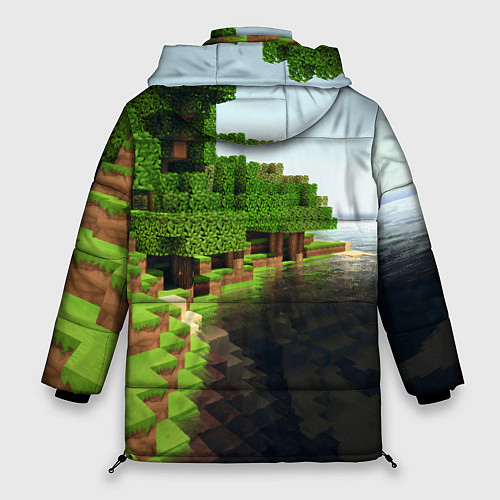 Женская зимняя куртка Minecraft / 3D-Черный – фото 2