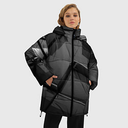 Куртка зимняя женская ПЛИТЫ 3D, цвет: 3D-черный — фото 2