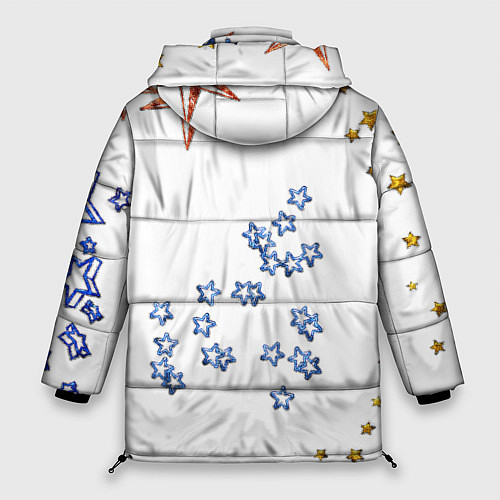 Женская зимняя куртка Звёзды / 3D-Черный – фото 2