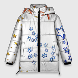 Куртка зимняя женская Звёзды, цвет: 3D-черный