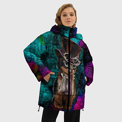 Куртка зимняя женская Сказочный Котик, цвет: 3D-светло-серый — фото 2