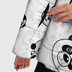 Куртка зимняя женская Панды, цвет: 3D-черный — фото 2