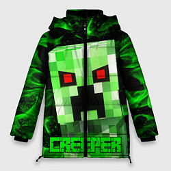 Куртка зимняя женская MINECRAFT CREEPER, цвет: 3D-красный